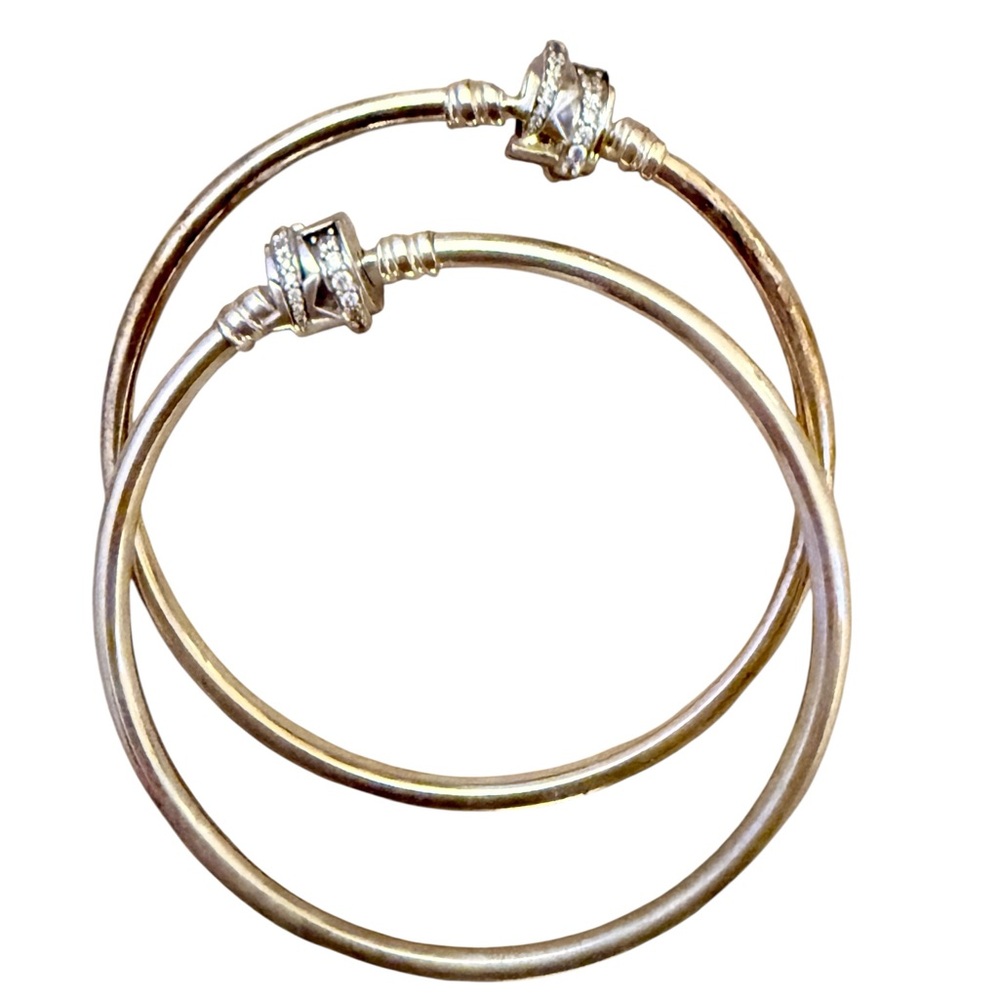 Pandora Silver & Charm Bracelet Duo. 2! Not worn.
